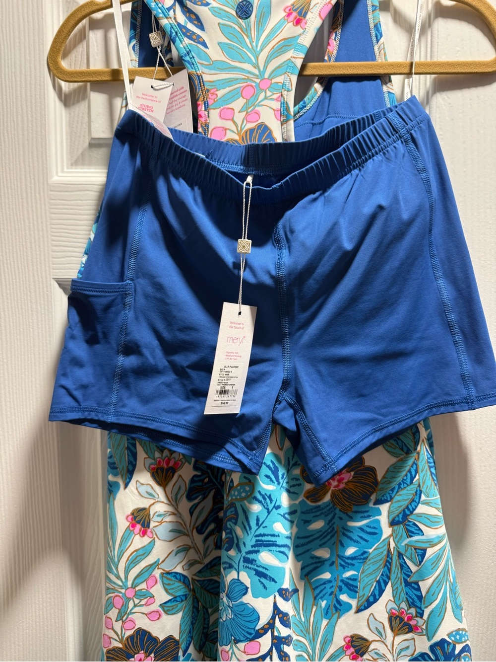 Lilly Pulitzer Blue and Aqua Multi Print Dress with Tags - Picture 5 of 5